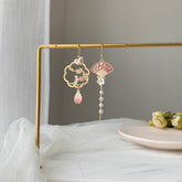 Pink Sakura Cherry Blossom Earrings - Japanese Sakura cat Earrings - Cherry Blossom Earrings - Spring flower floral earrings